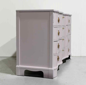 PAINT TO ORDER Mid Century Regency Style Mahogany Serpentine Dresser The Darlington Collection by Kent Coffey