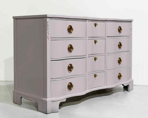 PAINT TO ORDER Mid Century Regency Style Mahogany Serpentine Dresser The Darlington Collection by Kent Coffey