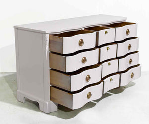 PAINT TO ORDER Mid Century Regency Style Mahogany Serpentine Dresser The Darlington Collection by Kent Coffey