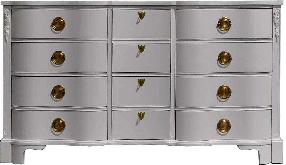 PAINT TO ORDER Mid Century Regency Style Mahogany Serpentine Dresser The Darlington Collection by Kent Coffey