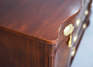 PAINT TO ORDER Mid Century Regency Style Mahogany Serpentine Front Buffet by Morganton Furniture