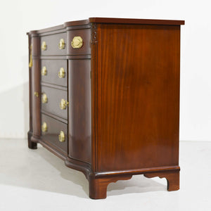 PAINT TO ORDER Mid Century Regency Style Mahogany Serpentine Front Buffet by Morganton Furniture