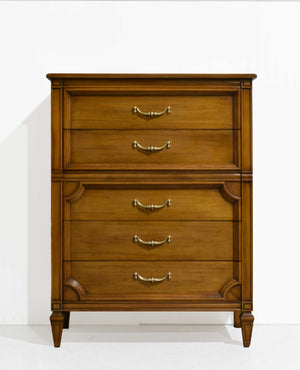 PAINT TO ORDER Mid Century Transitional 5 Drawer Highboy Dresser