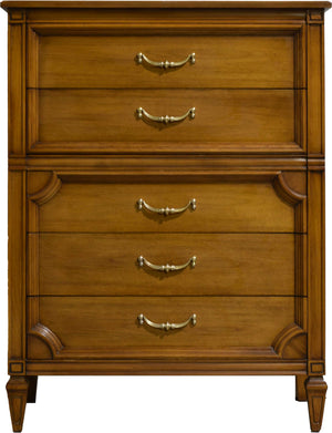 PAINT TO ORDER Mid Century Transitional 5 Drawer Highboy Dresser