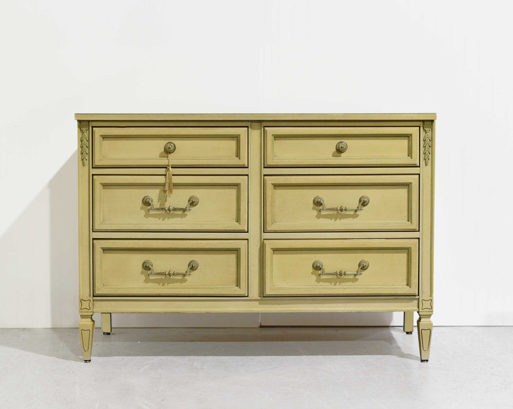 PAINT TO ORDER Mid Century Transitional 6 Drawer Dresser by Thomasville