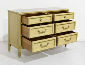 PAINT TO ORDER Mid Century Transitional 6 Drawer Dresser by Thomasville
