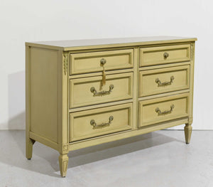 PAINT TO ORDER Mid Century Transitional 6 Drawer Dresser by Thomasville
