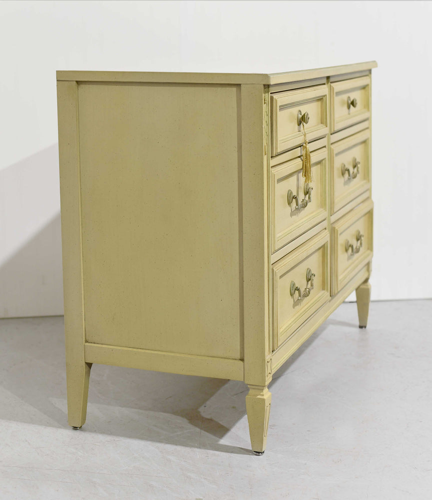 PAINT TO ORDER Mid Century Transitional 6 Drawer Dresser by Thomasville