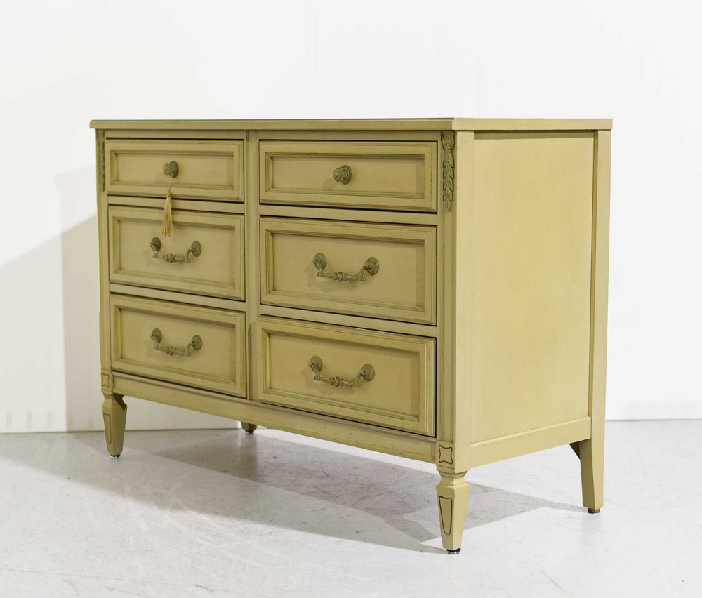PAINT TO ORDER Mid Century Transitional 6 Drawer Dresser by Thomasville