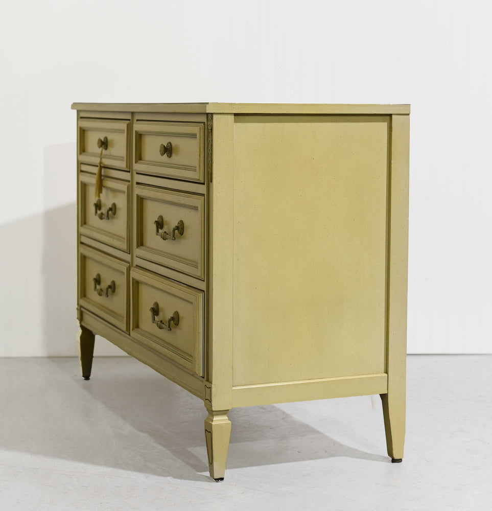 PAINT TO ORDER Mid Century Transitional 6 Drawer Dresser by Thomasville