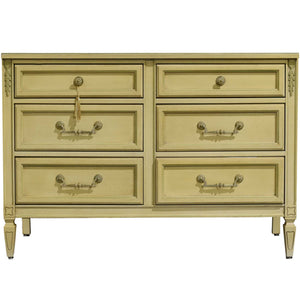 PAINT TO ORDER Mid Century Transitional 6 Drawer Dresser by Thomasville