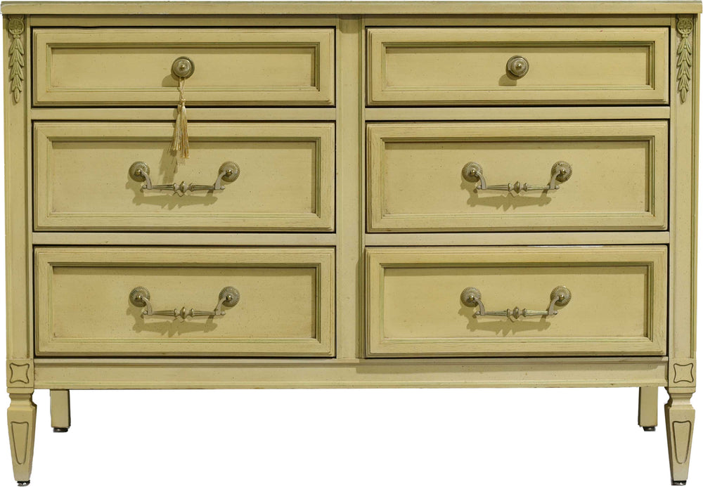PAINT TO ORDER Mid Century Transitional 6 Drawer Dresser by Thomasville