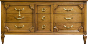PAINT TO ORDER Mid Century Transitional 9 Drawer Lowboy Dresser