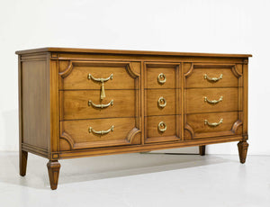 PAINT TO ORDER Mid Century Transitional 9 Drawer Lowboy Dresser