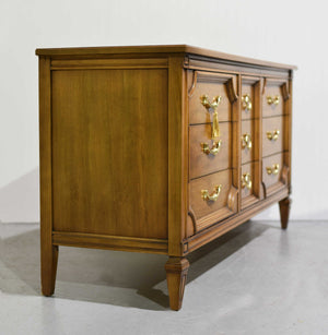 PAINT TO ORDER Mid Century Transitional 9 Drawer Lowboy Dresser