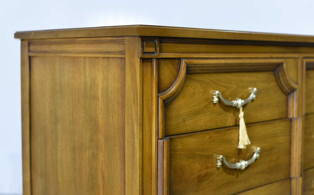 PAINT TO ORDER Mid Century Transitional 9 Drawer Lowboy Dresser