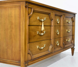 PAINT TO ORDER Mid Century Transitional 9 Drawer Lowboy Dresser