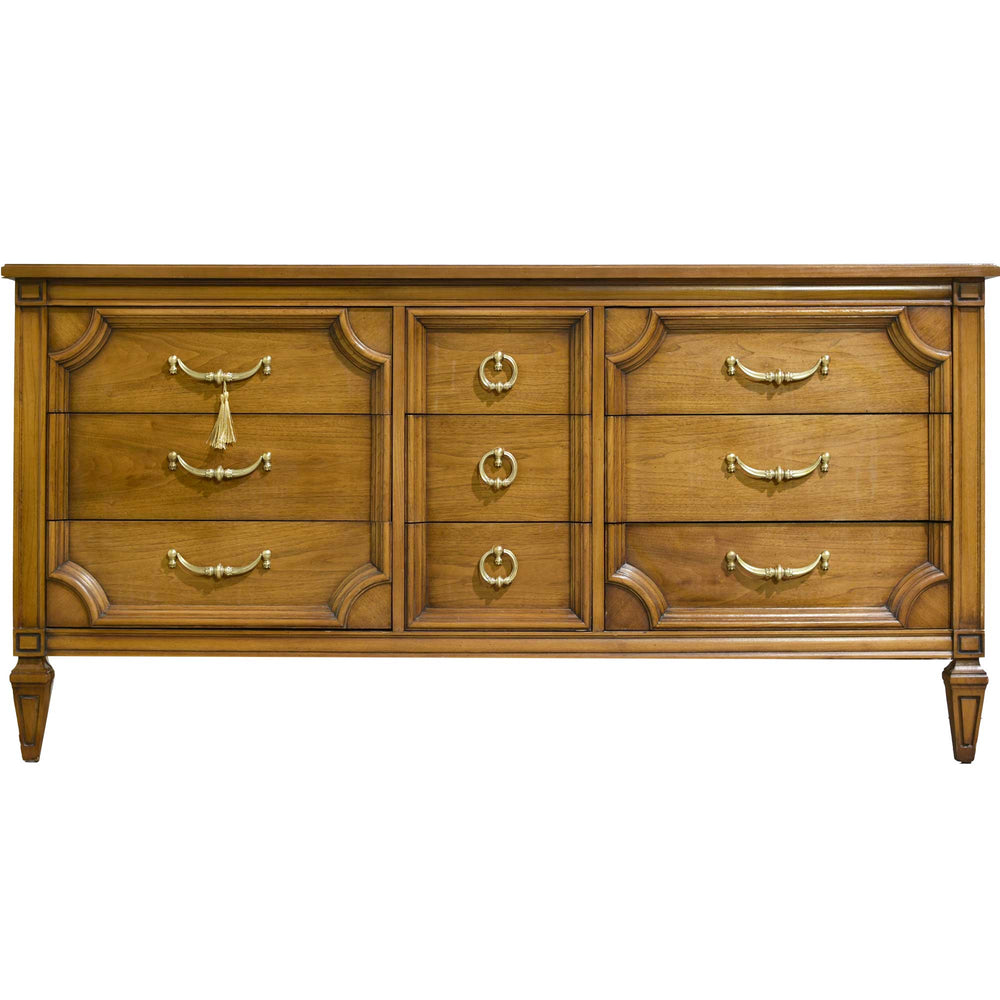 PAINT TO ORDER Mid Century Transitional 9 Drawer Lowboy Dresser
