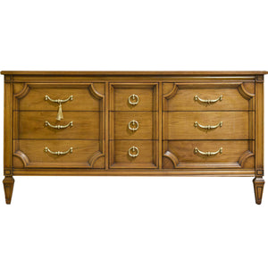 PAINT TO ORDER Mid Century Transitional 9 Drawer Lowboy Dresser