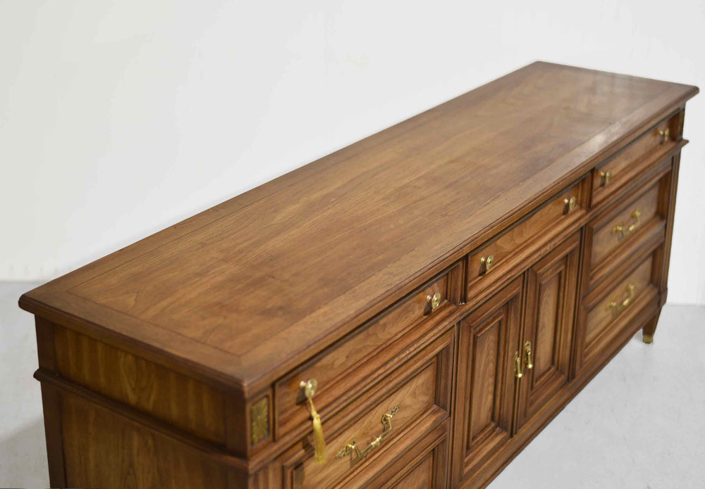 PAINT TO ORDER Mid Century Transitional 9 Drawer Lowboy Dresser by White Furniture