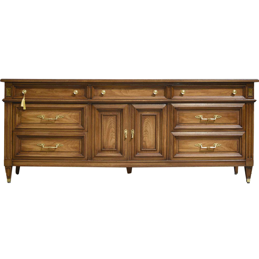 PAINT TO ORDER Mid Century Transitional 9 Drawer Lowboy Dresser by White Furniture