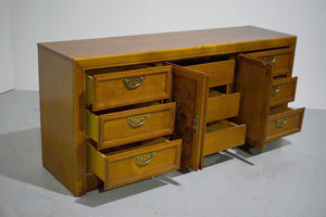 PAINT TO ORDER Mid Century Chinoiserie Decorated 9 Drawer Sideboard or Dresser by Broyhill