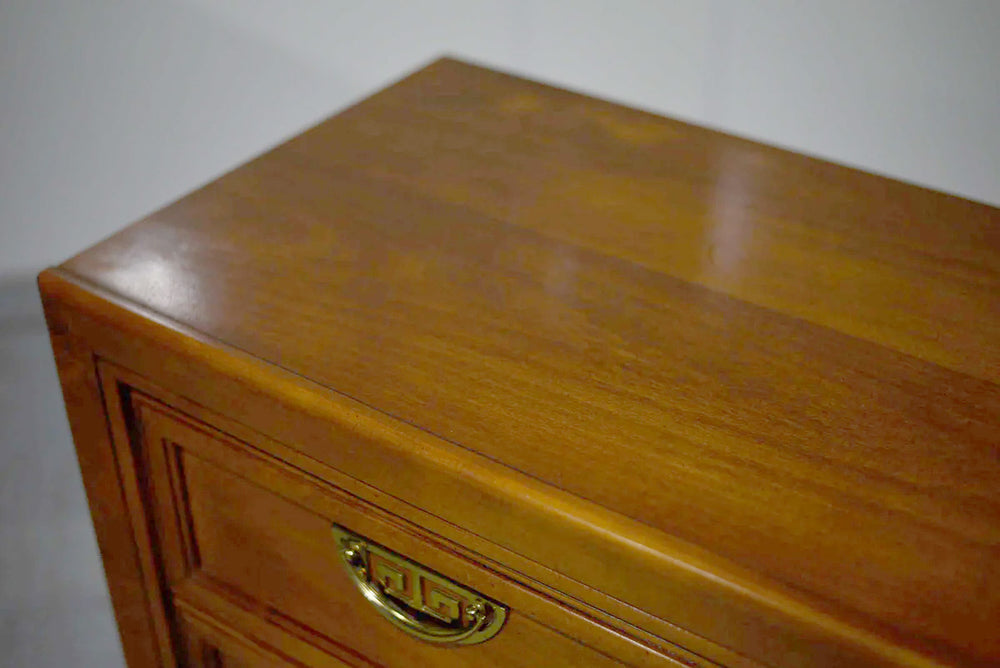 PAINT TO ORDER Mid Century Chinoiserie Decorated 9 Drawer Sideboard or Dresser by Broyhill