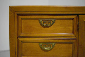 PAINT TO ORDER Mid Century Chinoiserie Decorated 9 Drawer Sideboard or Dresser by Broyhill