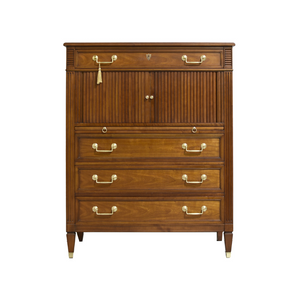 Mid Century Provincial Louis XVI Collection Tambour Door Chest by Kindel of Grand Rapids