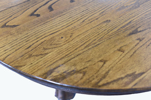 Victorian R. J. Horner and Co. Oak Pedestal Carved Lion Head Dining Table Single Leaf