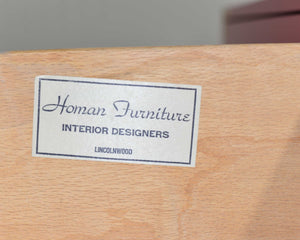 Vintage 6 Drawer Campaign Dresser in Pink by Homan Furniture - Newly Painted