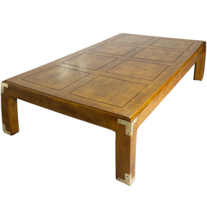 Vintage Campaign Coffee Table Artefacts Collection by Henredon