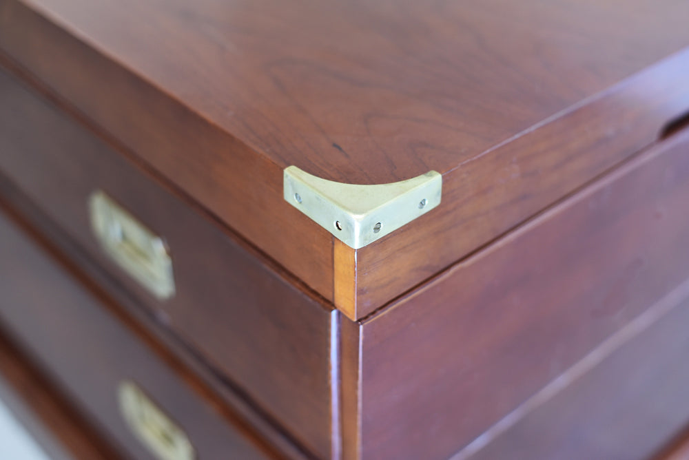 Vintage Campaign Style Lift Top Coffee Table or Storage Box