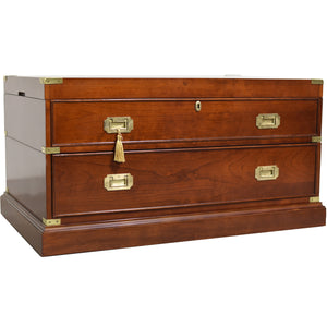Vintage Campaign Style Lift Top Coffee Table or Storage Box