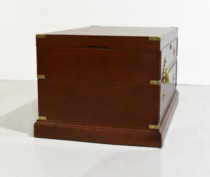 Vintage Campaign Style Lift Top Coffee Table or Storage Box