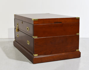 Vintage Campaign Style Lift Top Coffee Table or Storage Box