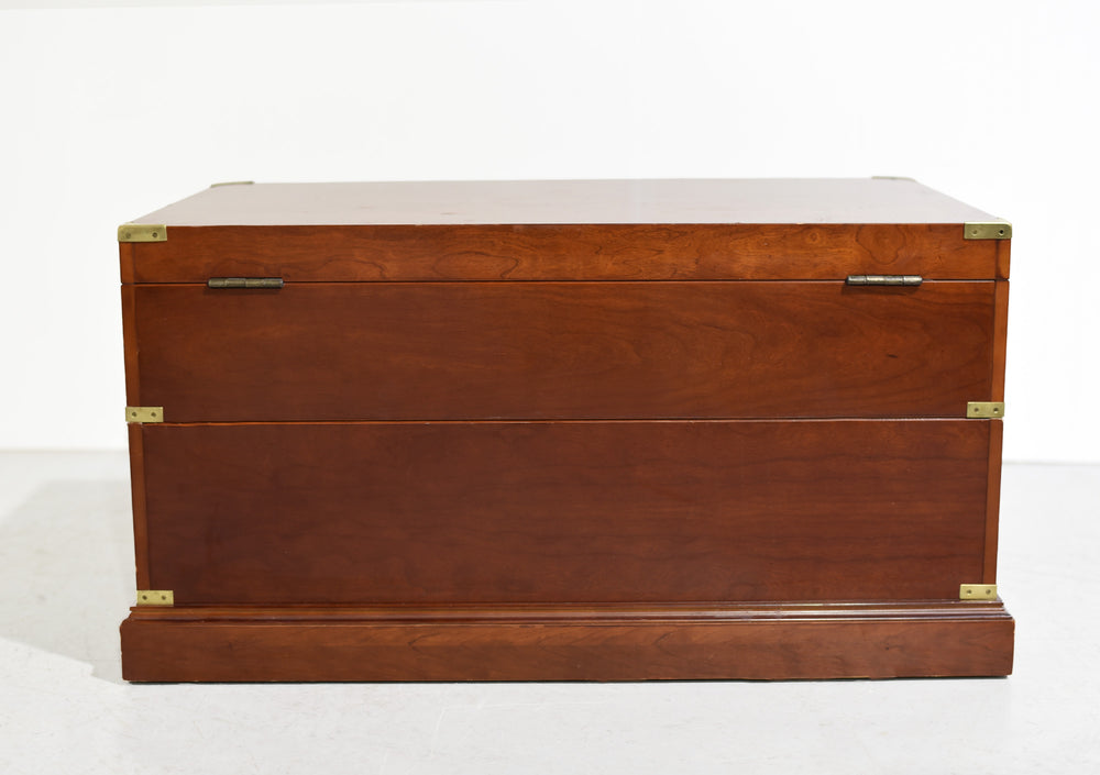 Vintage Campaign Style Lift Top Coffee Table or Storage Box