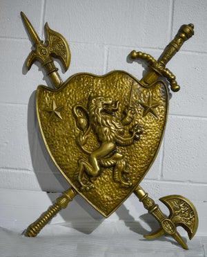 Vintage Coat of Arms Shield Crest Wall Hanging