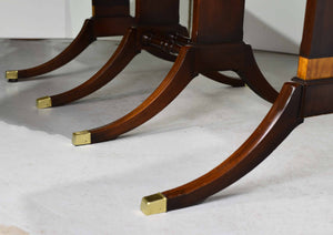 Vintage Hepplewhite Style  Banded Dining table with Extensions