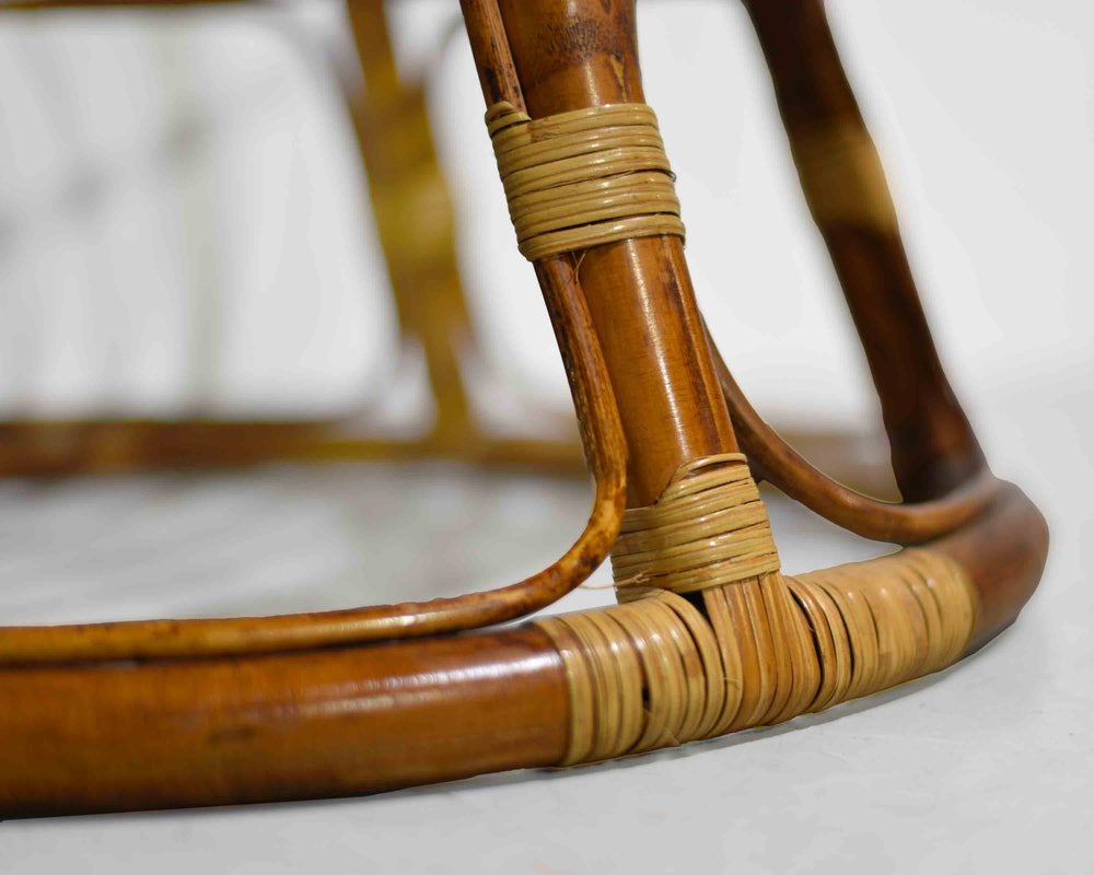 Vintage Rattan Bamboo Papasan Chair – Firebird Furniture