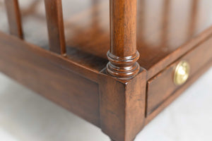 Vintage Regency Style Mahogany Slat Wood Side Table by Baker Furniture