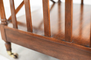 Vintage Regency Style Mahogany Slat Wood Side Table by Baker Furniture