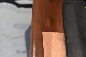 Vintage Traditional Brown Leather  Reclining Library Chair