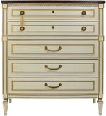 age Transitional Highboy Dresser Gold Accents by United Furniture