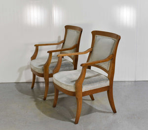 Vintage Velvet Upholstered Armchairs by Baker Furniture