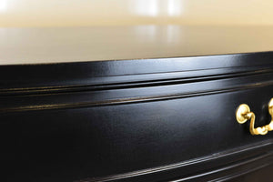 Vintage Bowfront Mahogany Sideboard by Bernhardt in Black - Newly Painted