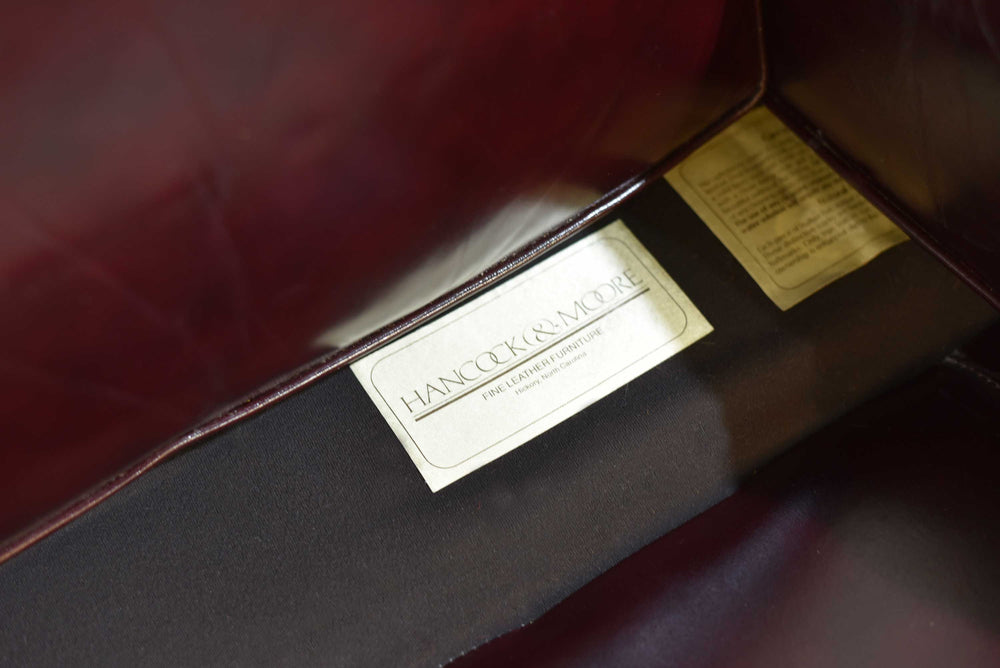 Vintage Oxblood Leather 3 Seater 8134NB AUSTIN SOFA by Hancock and Moore