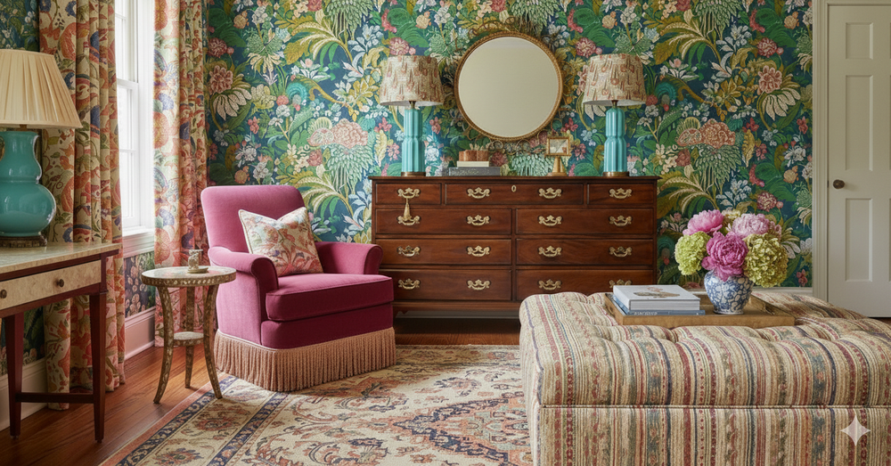 Mid Century Georgian Chippendale Dresser by Davis Furniture