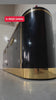 1970s Hollywood Regency Mastercraft Gloss Black Lacquer and Brass Sideboard