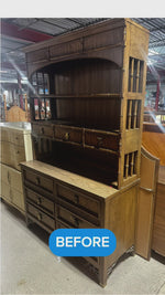 1960s Hollywood Regency Faux Bamboo Dresser with Display Hutch by Dixie Shangri-la Collection - Newly Refinished